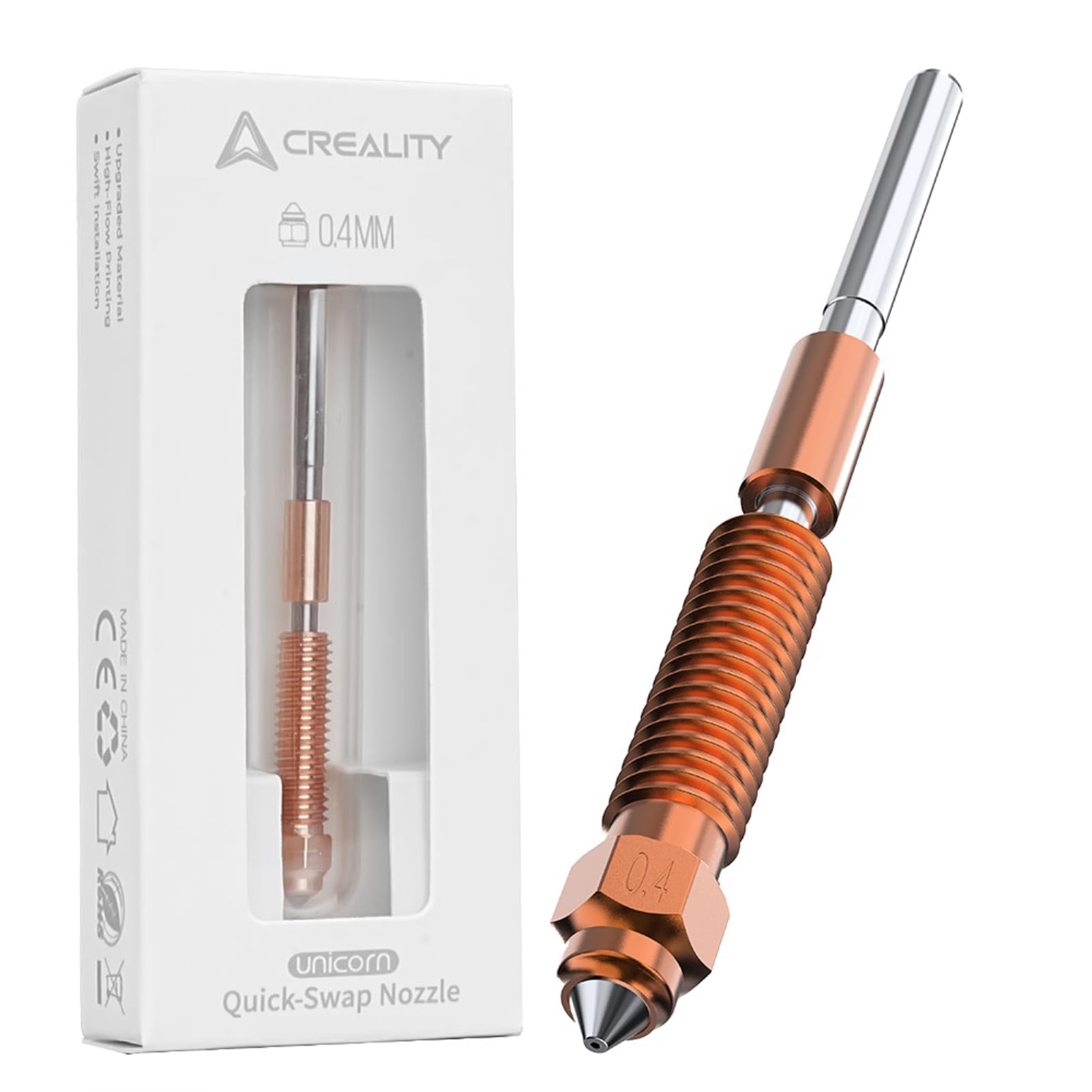 Creality K1C Unicorn Quick-Swap Nozzle 0.4mm for Ender 3 V3/Plus 