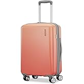 American Tourister Moonlight II Hardside Expandable Luggage with Spinner Wheels, Ombre Peach, Carry-On 20-Inch