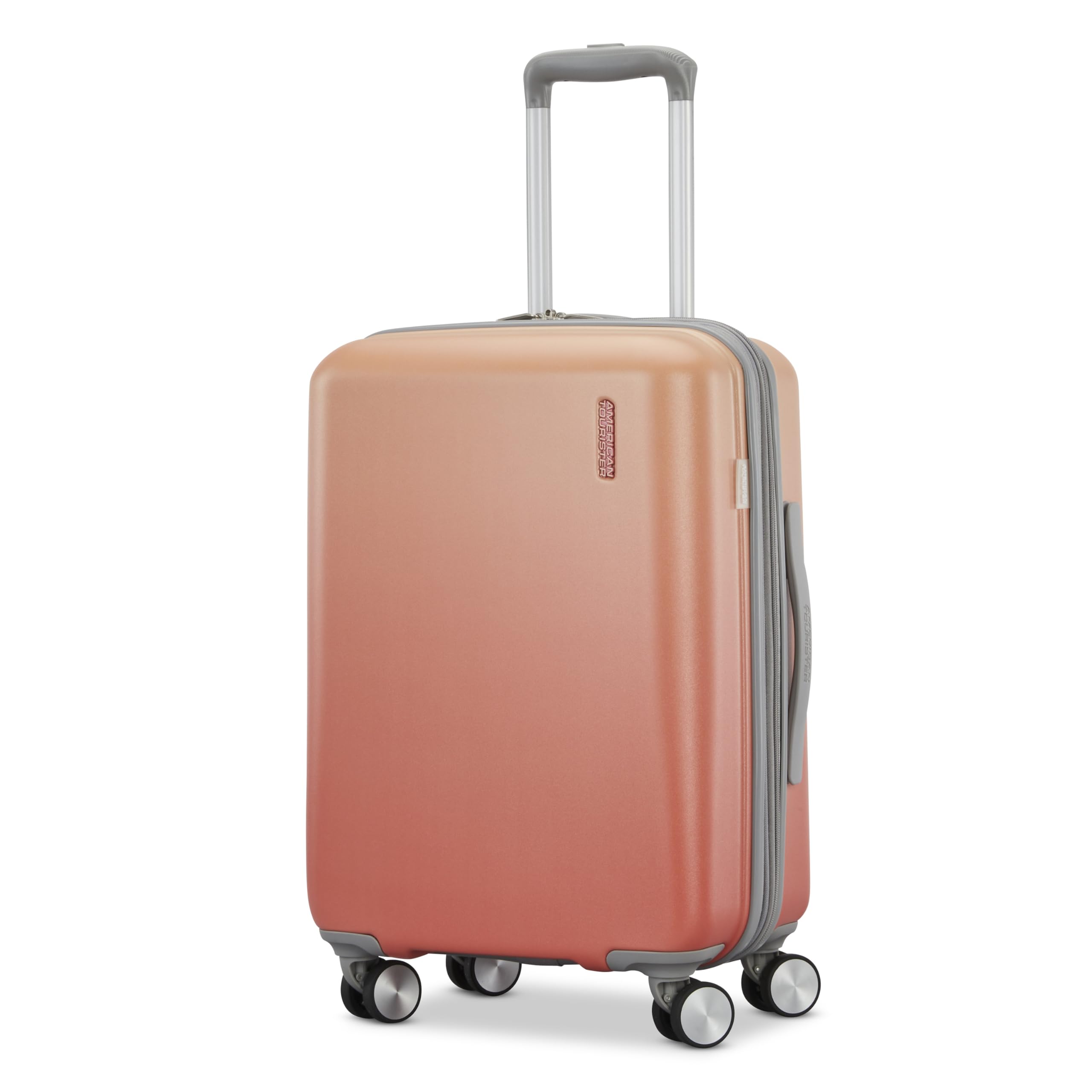 American Tourister Moonlight Hardside Expandable Luggage with Spinner Wheels, Ombre Peach, Carry-On 20-Inch