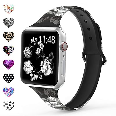 Floral Print Silicone Band for Apple Watch Nigeria Ubuy