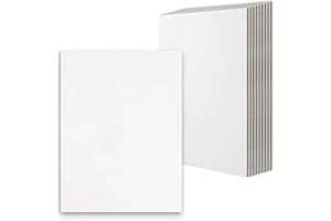 Golden State Art, 10 Pack 9x12 One-side White Corrugated Cardboard Sheets, Flat Cardboard Inserts Layer Pads for Mailing, Packaging or Art Crafts photo backing (1/8" Thick)