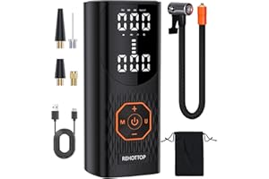 160PSI Tire Inflator Portable Air Compressor - 6X Faster Inflation, Cordless Air Pump for Car Tires with Digital Pressure Gau