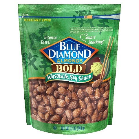Blue Diamond Bold Wasabi & Soy Sauce Almonds, 12 oz (4 Pack) - Image 2