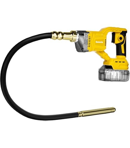 LIVOWALNY Cordless Concrete Vibrator – 600W, 6000RPM, 3.8ft Shaft, Compatible With DeWalt 20V Battery (Battery Not Included)