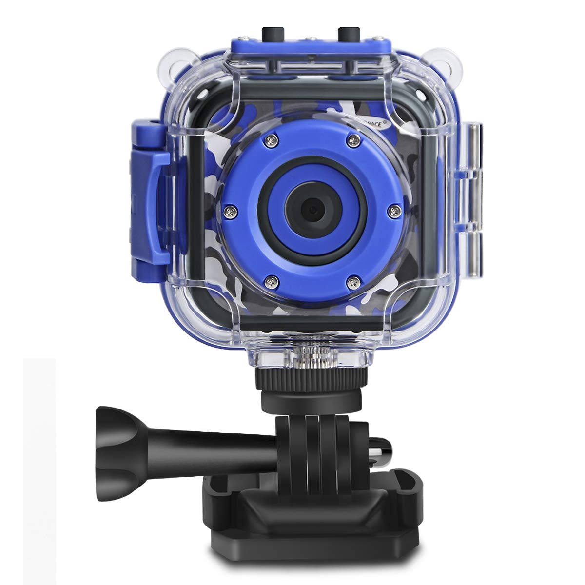 DROGRACE Kids Camera Waterproof HD Action Cam Digital Camera 1080P Underwater Sports Camera Camcorder DV for Girls Boys Birthday Holiday Gift Learn Camera Toy with 1.77 Inch LCD Screen (Blue)