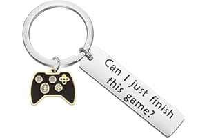 TGBJE Game Gift for Boyfriend Funny Gamer Gift Can I just Finish This Game Keychain Gaming Fan Gift Game Enthusiast Gift