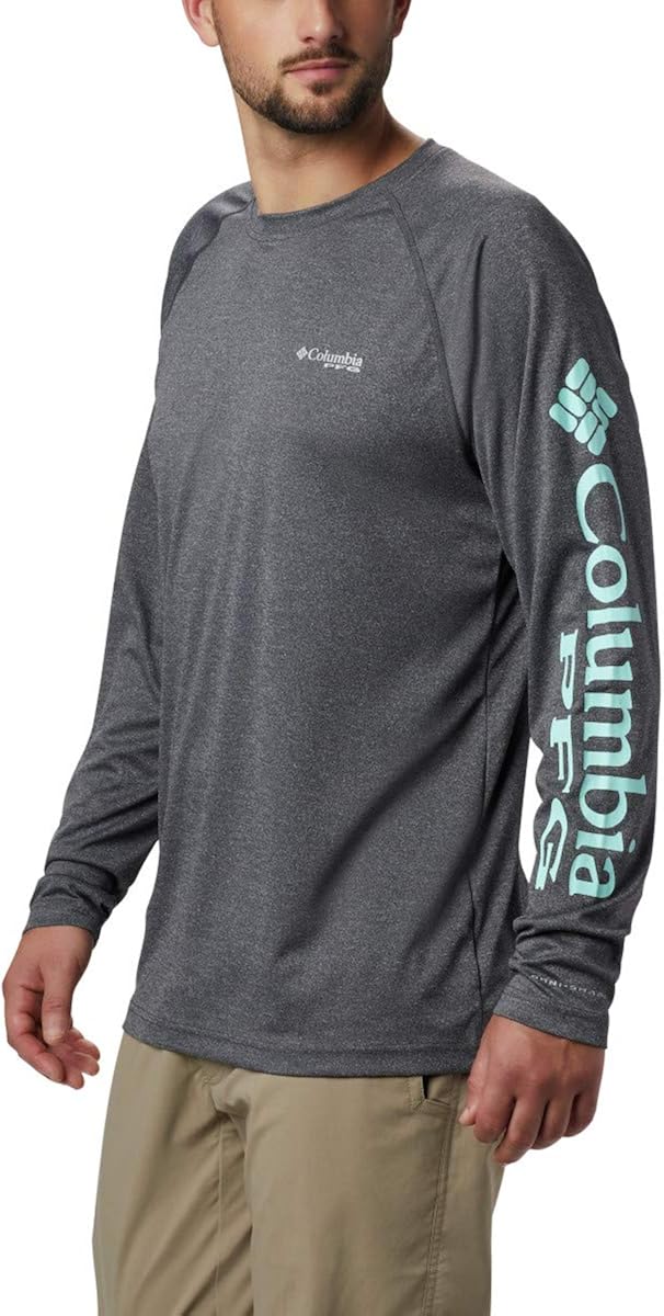Columbia Mens PFG Terminal Tackle Heather Long Sleeve Shirt : Clothing