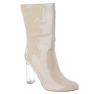 perspex heel ankle boots