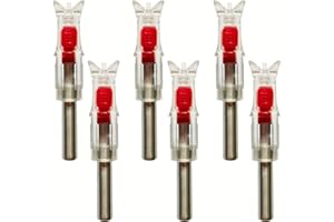 JIANZD Lighted Nocks for Arrows 6Pcs Led Archery Nocks with .204"/5.2mm Inside Diameter
