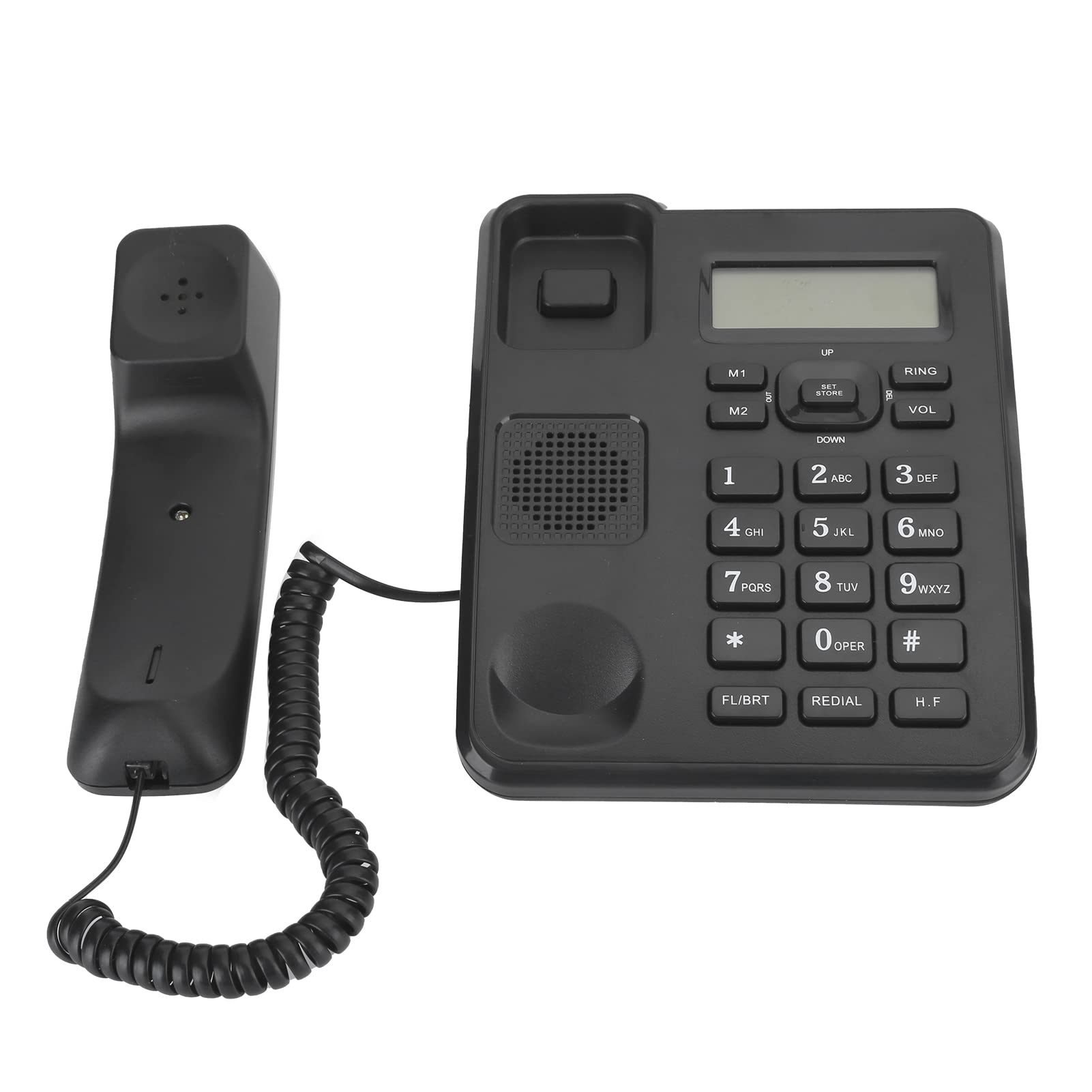 Corded Phone, Fixed Telephone Wired Landline Desk Phone, Support Both DTMF and FSK System Caller ID Display, for Home Business Office Fixed Telephone