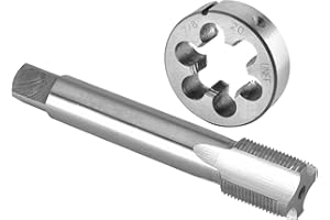 Burkit 7/8"-20 UNEF Tap and Die Set Right Hand, 7/8 x 20 UNEF Machine Thread Tap and Round Die