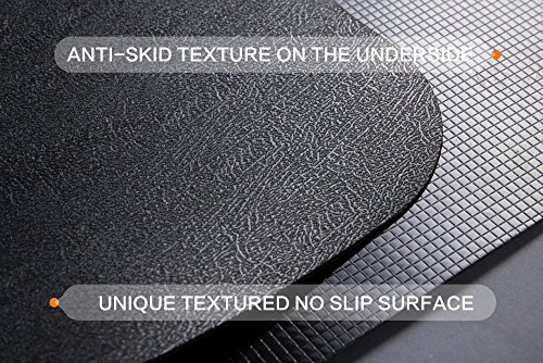 Office Chair Mat for Hard Floor : 35x47 inches Straight Edge Rectangular Sturdy Multi-Purpose Polyethylene + EVA Desk Mat for Home & Office Floor Protection - Black