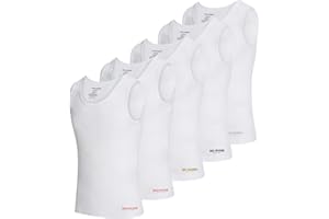 True Religion Lightweight Tank Tops for Men, 5 Pack Classic Ribbed Cotton Mens Undershirts