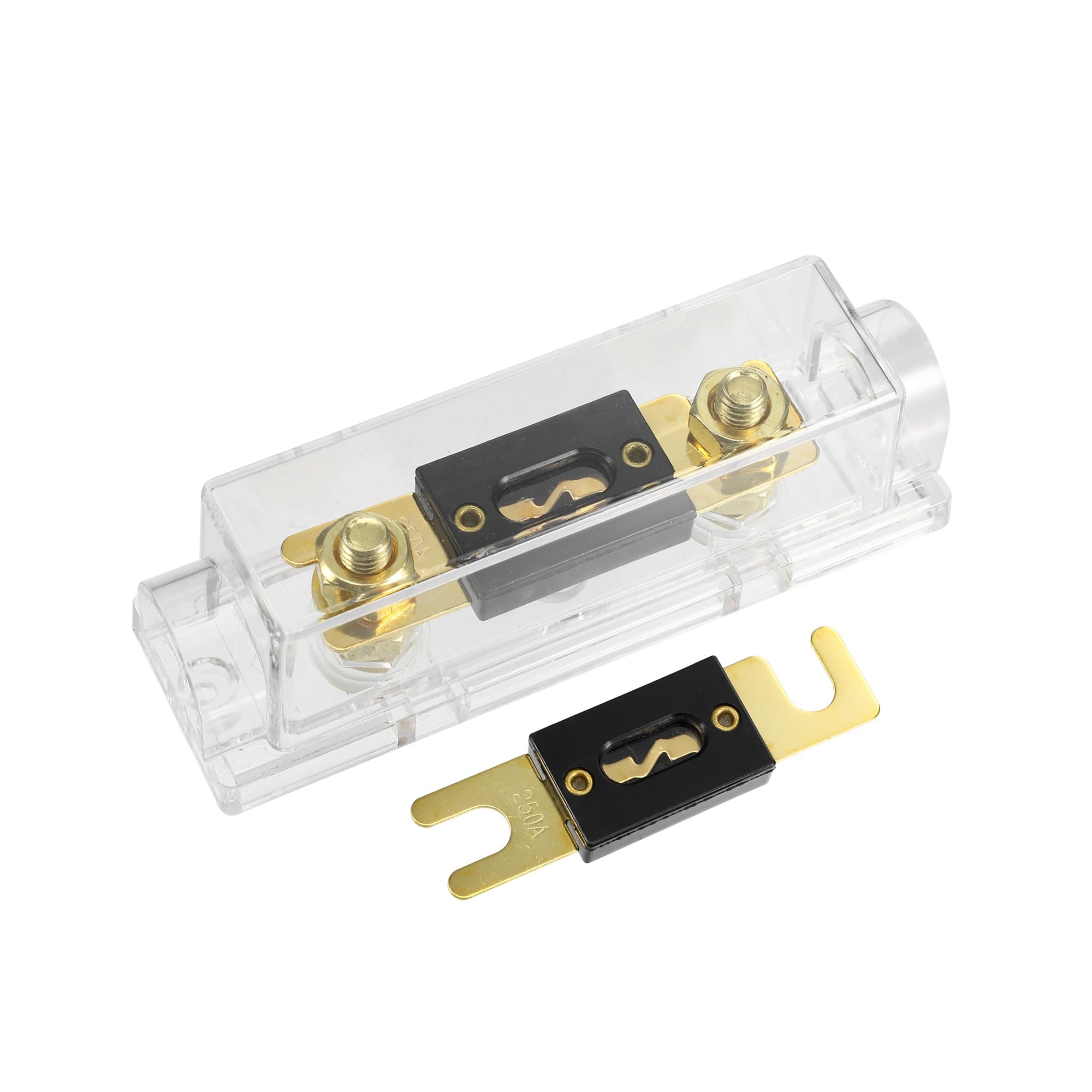 INFINAUTO Car Audio 0 4 8 Gauge Inline ANL Fuse Holder Set with 2pcs 250A Fuse Stylish Design