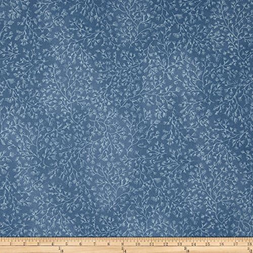 Westrade 110 In. Wide Quilt Back Blue/Cream Fabric By The Yard