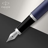 Parker IM Fountain Pen Matte Blue Medium Nib Gift Box Ink Refill view 4