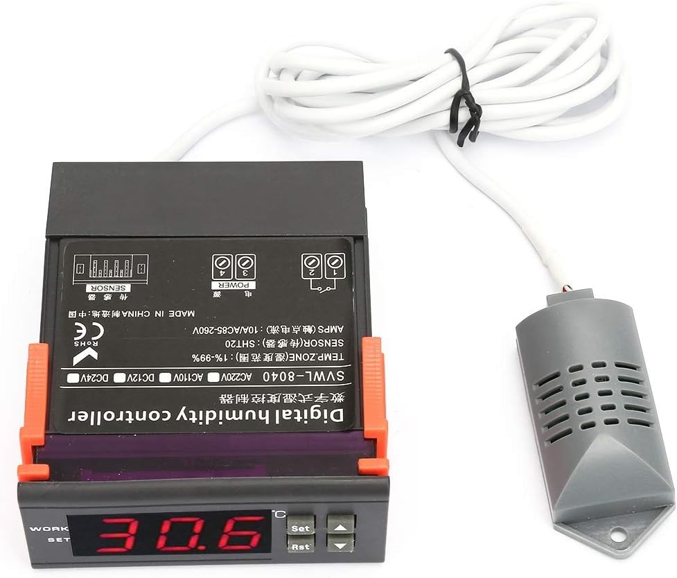 DEWIN Humidity Controller, Digital Air Humidity Control Controller Range 1%-99% RH HM 40 Type Sensor (220V) - Image 5