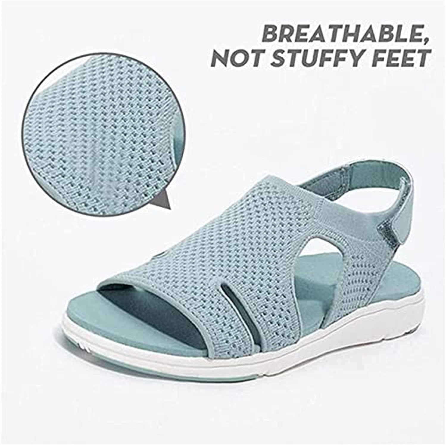 KMZL Gogolot Women Summer Breathable Elastic Sandal, Breathable Wedge Sandals for Women : Sports & Outdoors