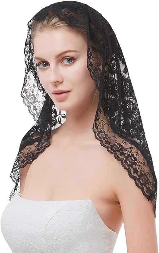 PRETYZOOM Lace Bridal Veil Short Wedding Veils Tulle Bridal Headband Veil Bridal Hair