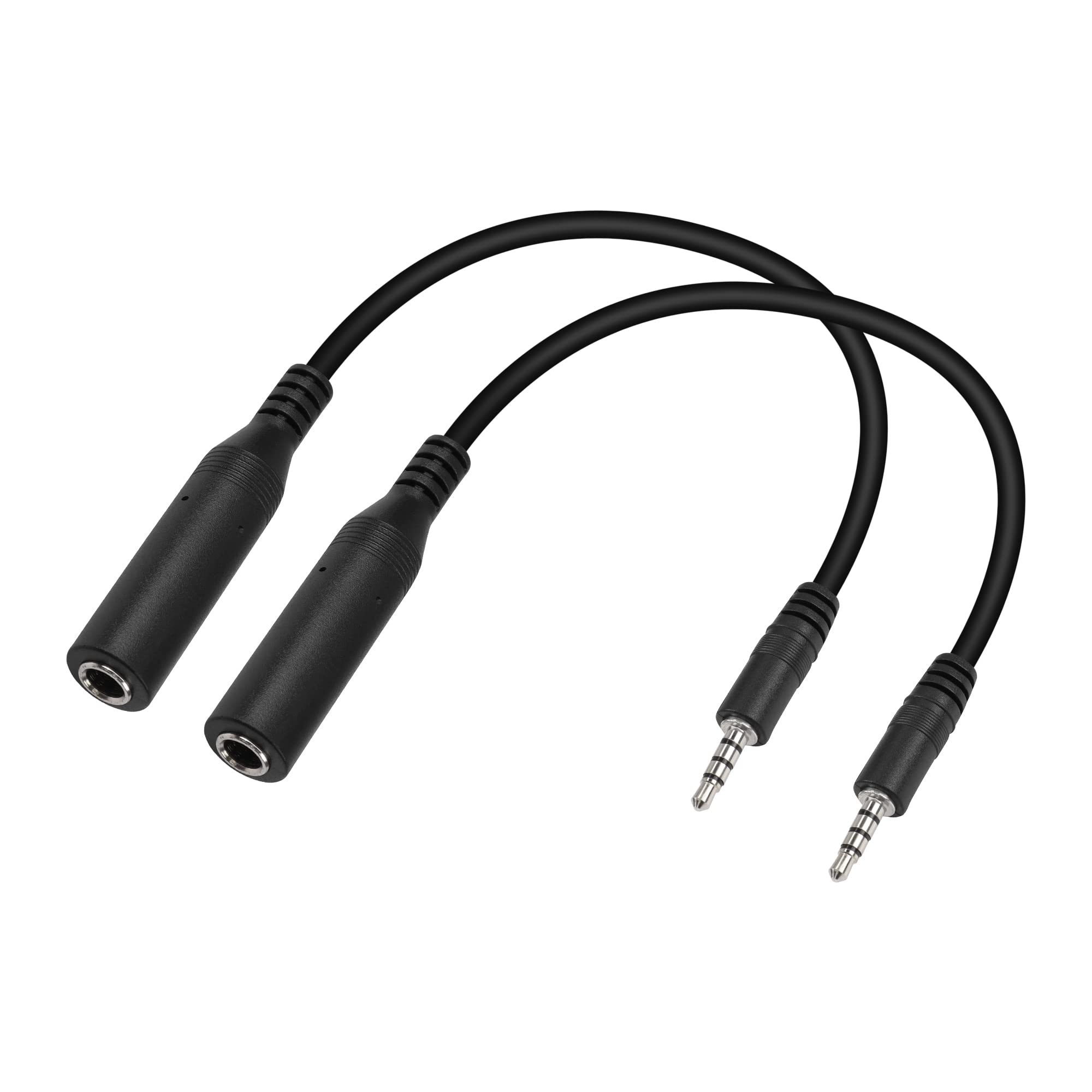 Photo 1 of PNGKNYOCN 1/4" Mono to 1/8" Stereo Cable?2 Pack 6.35mm Mono TS Female to 3.5mm TRRS Male Stereo Audio Short Cord for Headphone, Amplifiers, Guitar(0.3M)