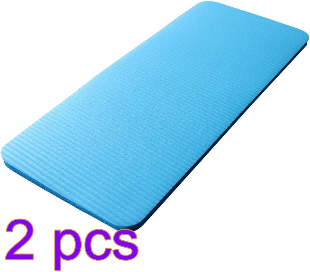 INFILM 2PACK All-Purpose 1 Inch Extra Thick High Density Anti-Tear Exercise Yoga Mat with Carrying Strap,Light Weighted, Foldable for Pilates,Joint Health and Physical Therapy (60cmx25cmx1.5cm)