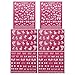 ALLYDREW Fingernail Stickers Nail Art Nail Stickers Self-Adhesive Nail Stickers 3D Nail Decals - Bows, Hearts & Flowers (3 Designs/6 Sheets)