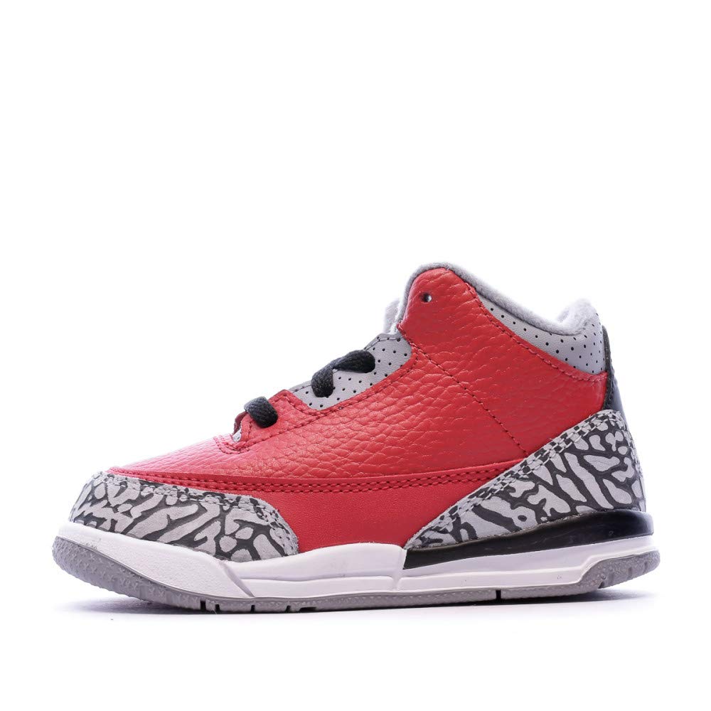 Nike Jordan 3 Retro Se (td), Boy's Basketball Shoe, Fire Red/Fire Red-Cement Grey-Black, 3.5 Child UK (19.5 EU)