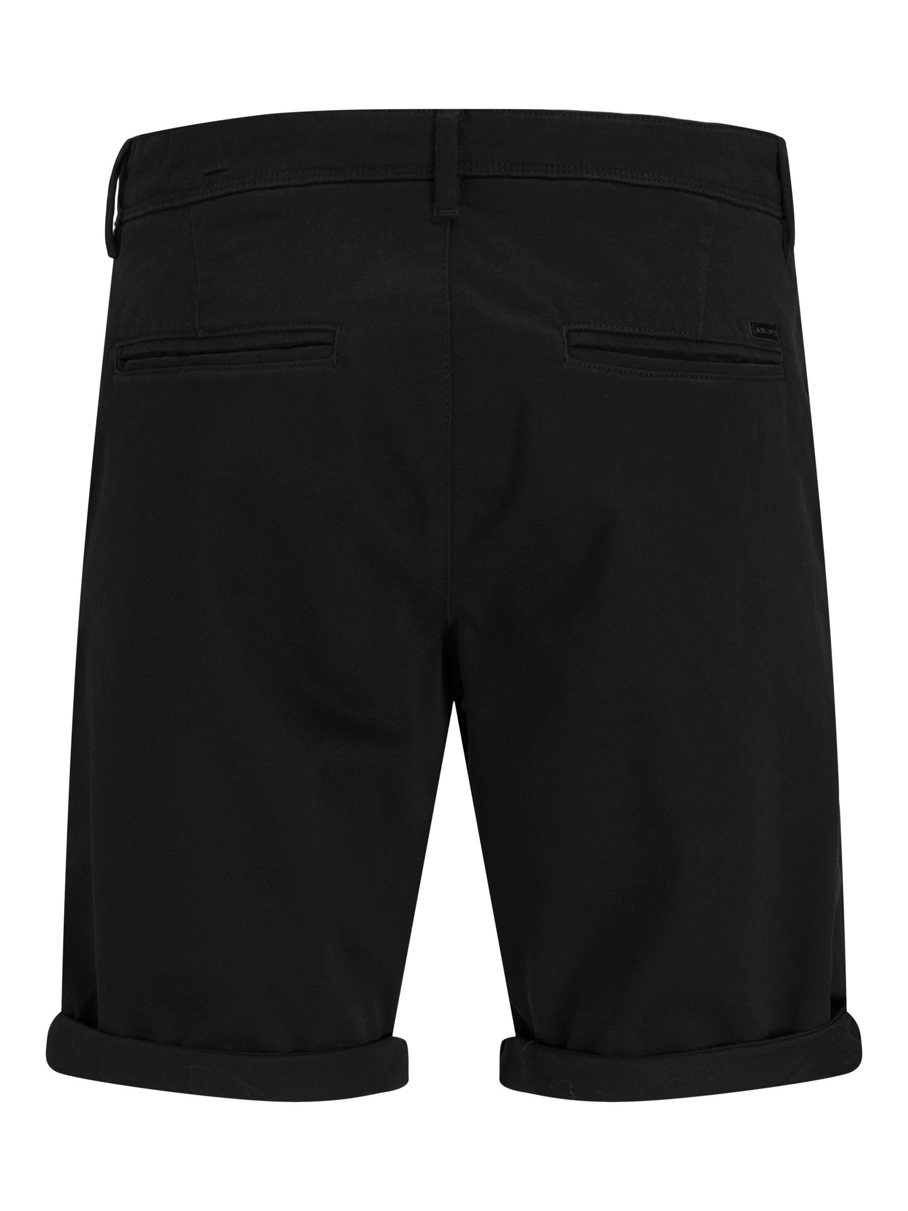 JACK & JONES Herren Chino Shorts Regular Fit 12165604,Schwarz,S 4