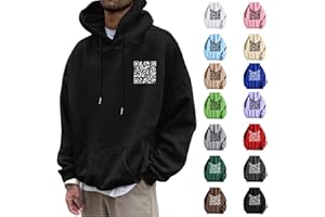 JIXIANG Funny Fu Qr Code Hoodie,Unisex Hoodies for Adults,Fuck You Qr Code Sweatshirt,Rick Roll Scan Code Joke Winter Hoodie