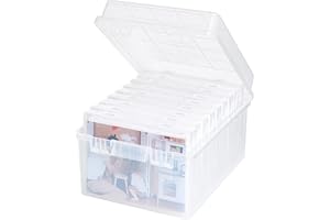 Lifewit Photo Storage Box 5x7 Photo Case, 9 Inner Photo Keeper, Clear Photo Boxes Storage, Seed Organizer Craft Storage Box f