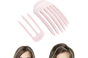 BRANBOX 2PCS Volumizing Hair Clips for Women, Hair Volume Clip Styling Tools Volumizing Comb for Fluffy Bangs Clips for Root Lift, Root Booster Clips, Pink