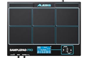 Alesis Sample Pad Pro | Percussion and Sample-Triggering Instrument with Dual Zone Pads, Expansion options for 2 additional Triggers and 200+ Built-in Sounds, MultiColored, 8-pad