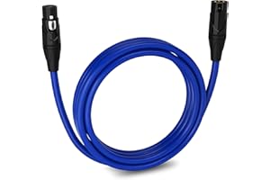 LyxPro 10 Feet XLR Microphone Cable Balanced Male to Female 3 Pin Mic Cord for Powered Speakers Audio Interface Professional 