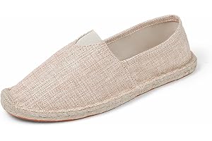 MCRONJI Closed Toe Canvas Slip on Flat Espadrilles Loafers for Men and Women