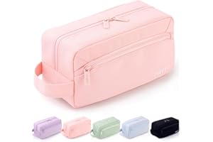 HVOMO Big Capacity Pencil Case Pen Pouch Holder Bag Large Storage Art Supply Marker Durable Stationery School Office Desk Organizer Portable for Kids Teen Student Girls Boys Adults (Pink)