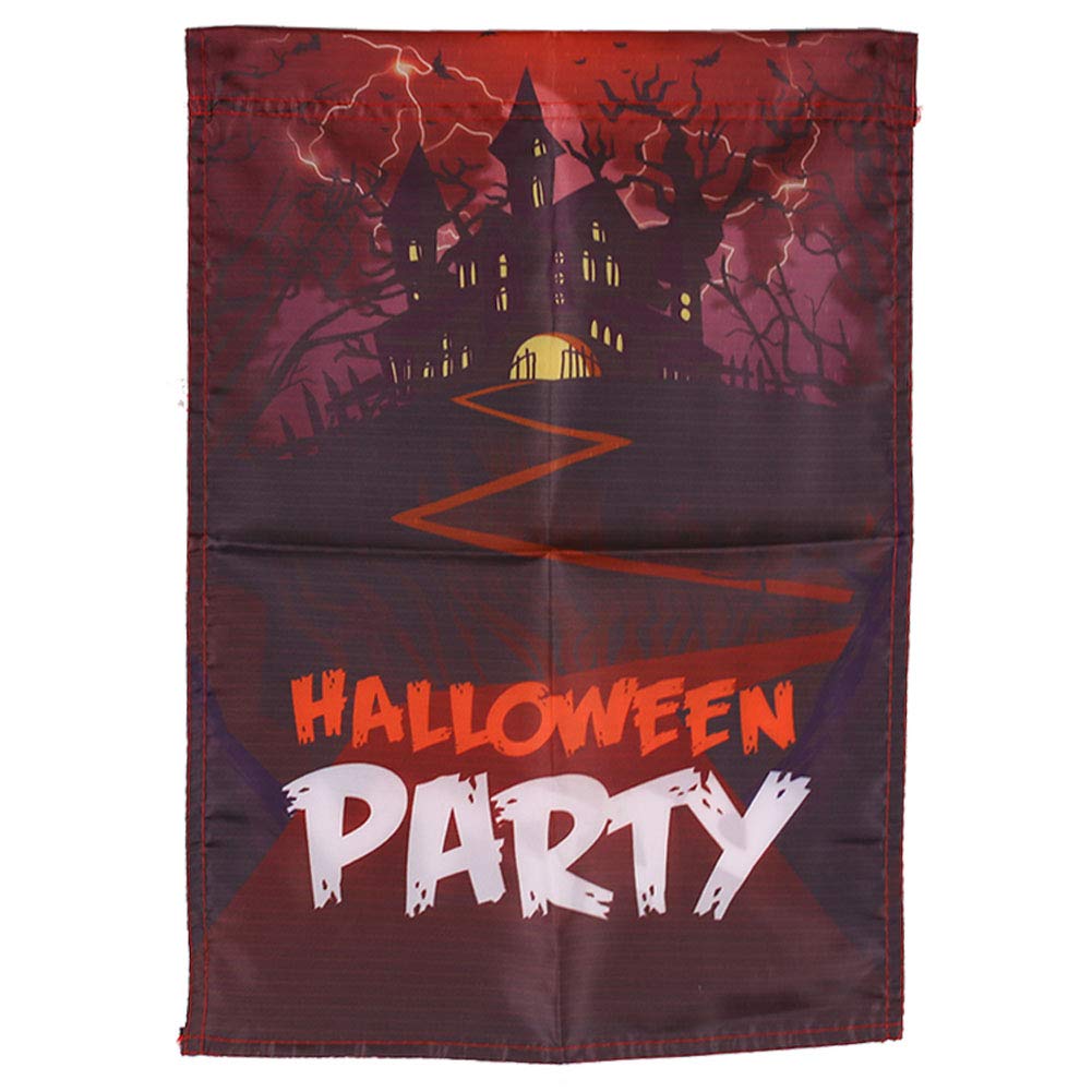 Halloween Garden Flag, 12x18 Inch Two Sided Yard Flag, with Hanging Ghost for Outdoor Home Decor Party Favor
