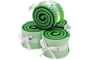 Jelly Roll (20 cuts) - Supreme Solids - Premium 100% Cotton Quilting Fabric - Designed by Choice Fabrics (Shades of Green)