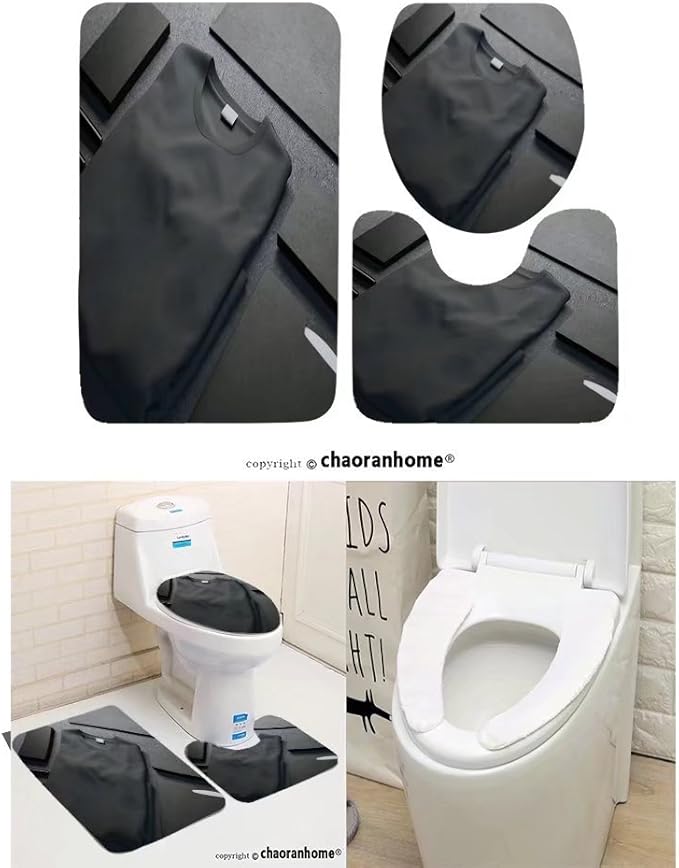 Chaoranhome Pattern Bath Mat Set, 3 Piece