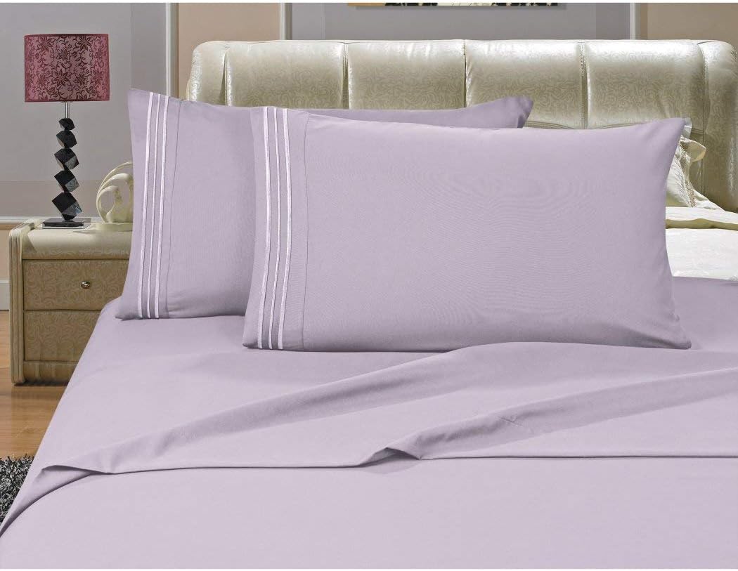 MISC 3pc Lilac Purple Twin/Twin XL Sheet Set, Microfiber