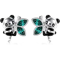 Sterling Silver Opal Crab Stud Earrings - Nautical Beach Theme October Birthstone Jewelry
