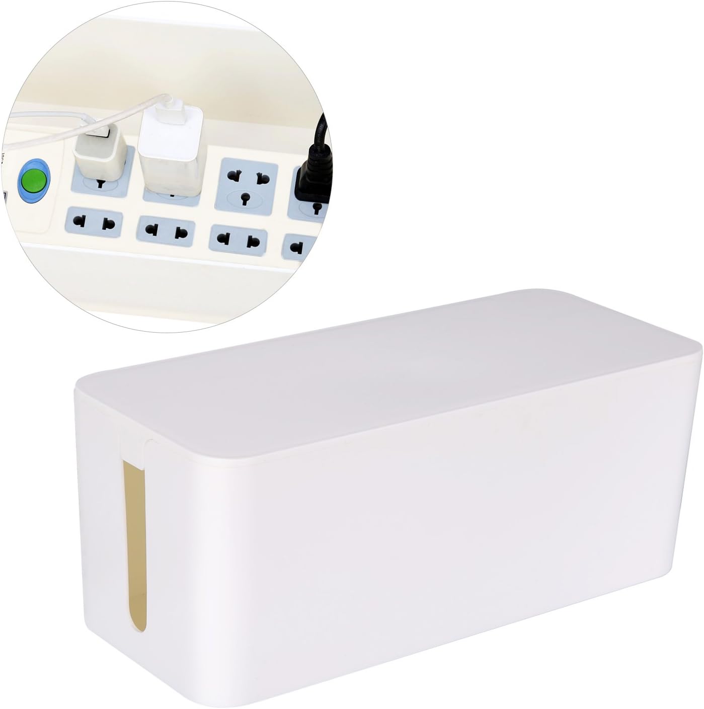 UNIQUEBELLA Cable Tidy, Box for power cable and plug, Cable management