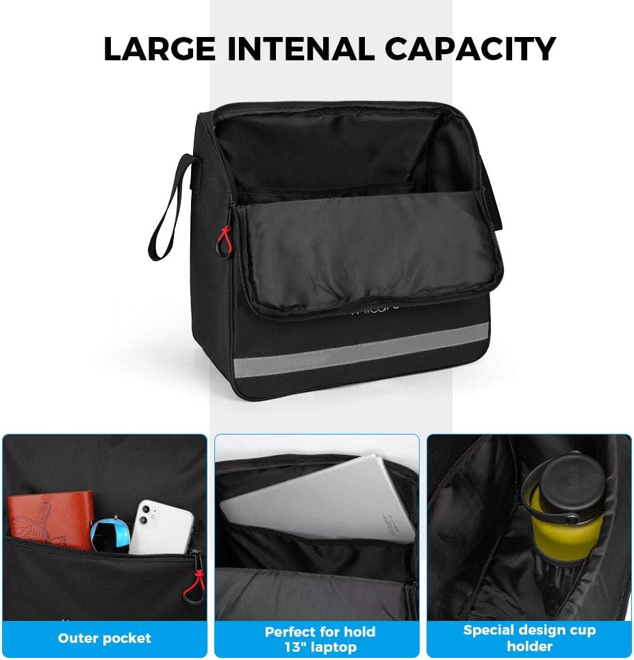 ISSYAUTO Wheelchair Bag, Wheelchair Backpack Bag, Wheelchair Back Bag Provide Large Storage Space with Inner Pocket Easy Install - 16" x 16": Health & Personal Care