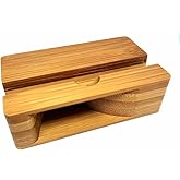 Fanshu Upgrated Cell Phone Stand Amplifier, Desktop Mobile Phone Holder, Universal Portable Wood Cellphone Dock on Desk Bamboo Bed Stand Mount Cradle Loud Speaker for Phone