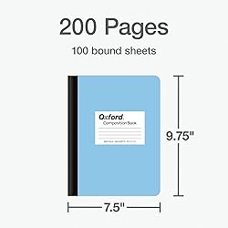 Oxford Composition Notebooks, 9-3/4 x 7-1/2 Inch