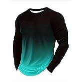 Men's Long Sleeve Casual T-Shirt – Stylish Gradient & Graphic Designs for Everyday Wear, Streetwear & Athleisure