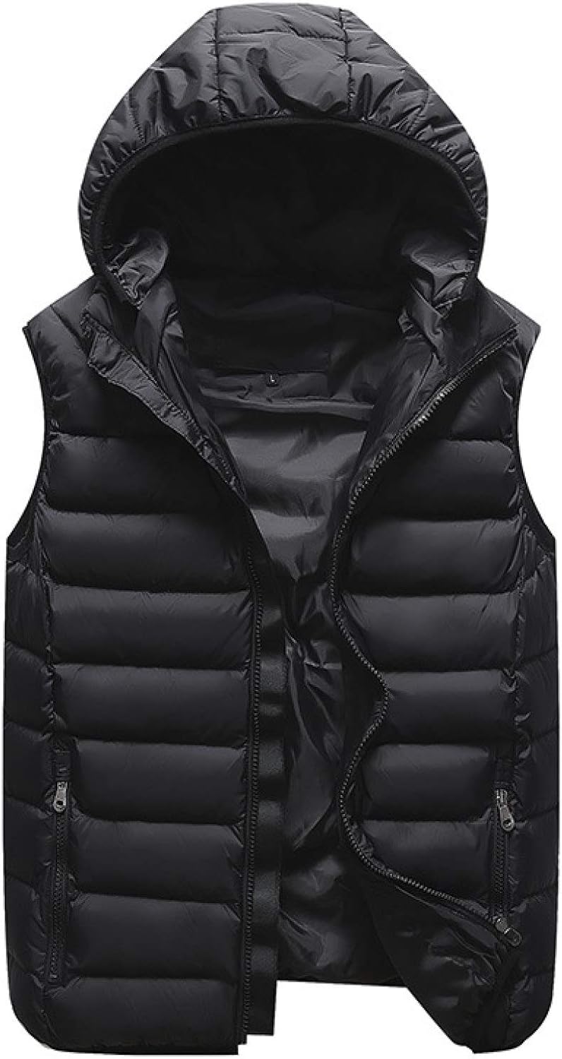 Men's Packable Down Puffer Vest CottonPadded Vest Winter Padded Vest
