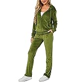 Aitmoask Velour Track Suits for Women Set Fall Sweatsuits 2 Piece