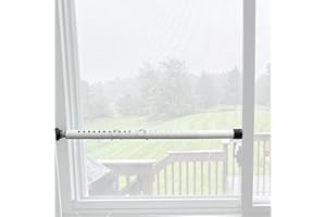 YEYEBEST Sliding Door Security Bar, 16.5" to 51.2" Window Security Bar Adjustable Window Locks Security up and Down Glass Door for Vertical Sliding Windows Extends White