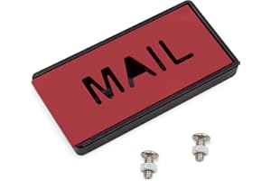 superbobi Mailbox Flag Front Mount Brick Stone Mailbox Stylish Replacement 4" x 2" x 0.5" (Black)