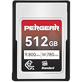 Pergear 512GB CFexpress Type A Memory Card, Up to 800MB/s Read Speed & 780MB/s Write Speed for 4K 120P,8K 30P Recording (512G